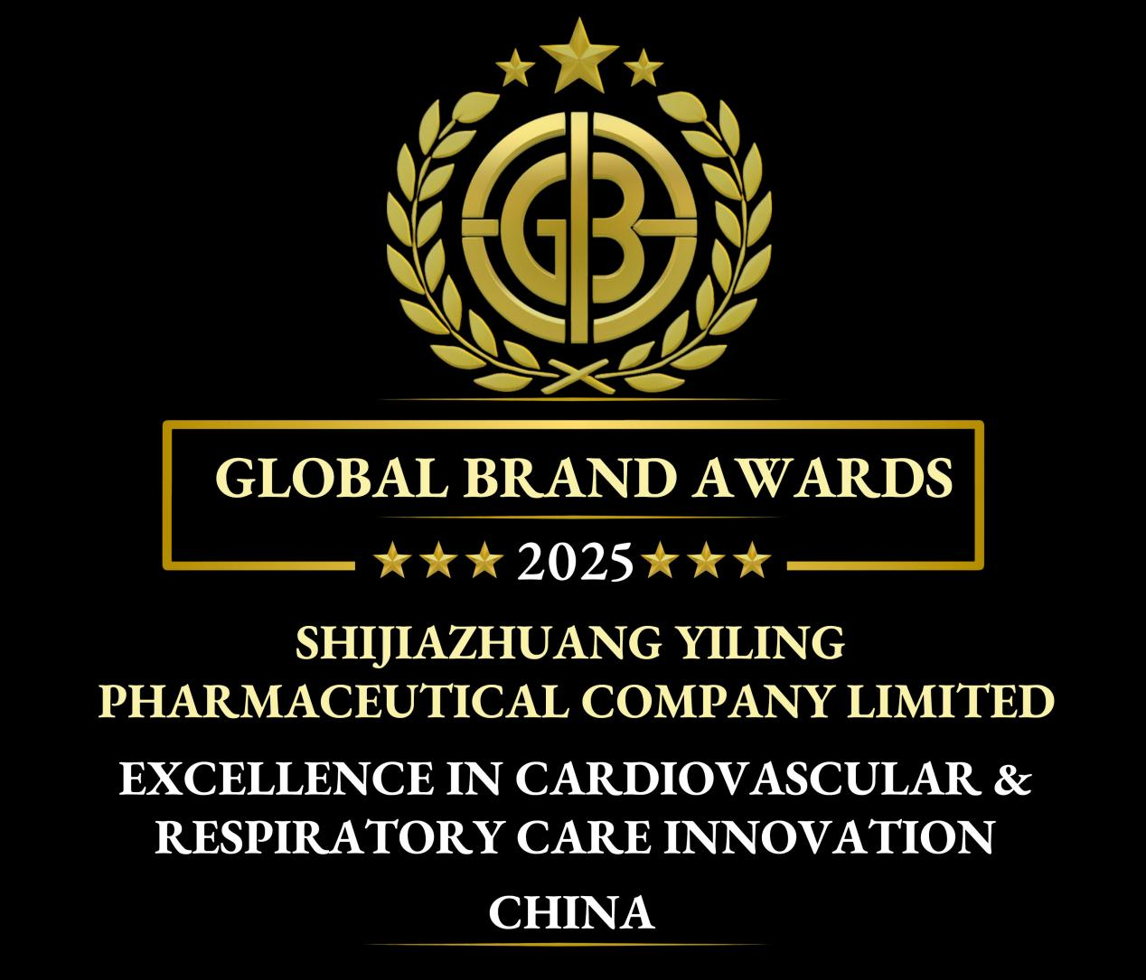 Yiling Pharmaceutical Wins “Excellence in Cardiovascular & Respiratory Care Innovation” award from Global Brands Magazine